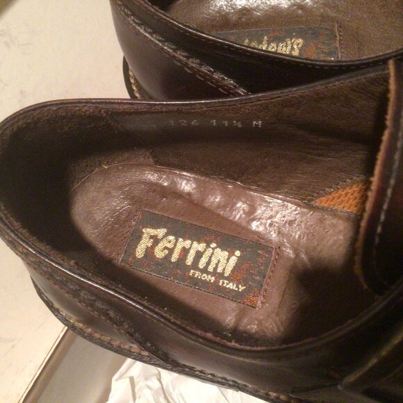 Italian Strap Monk Shoes Men's Burnished Mahogany Leather US 11.5 M - Picture 3 of 7